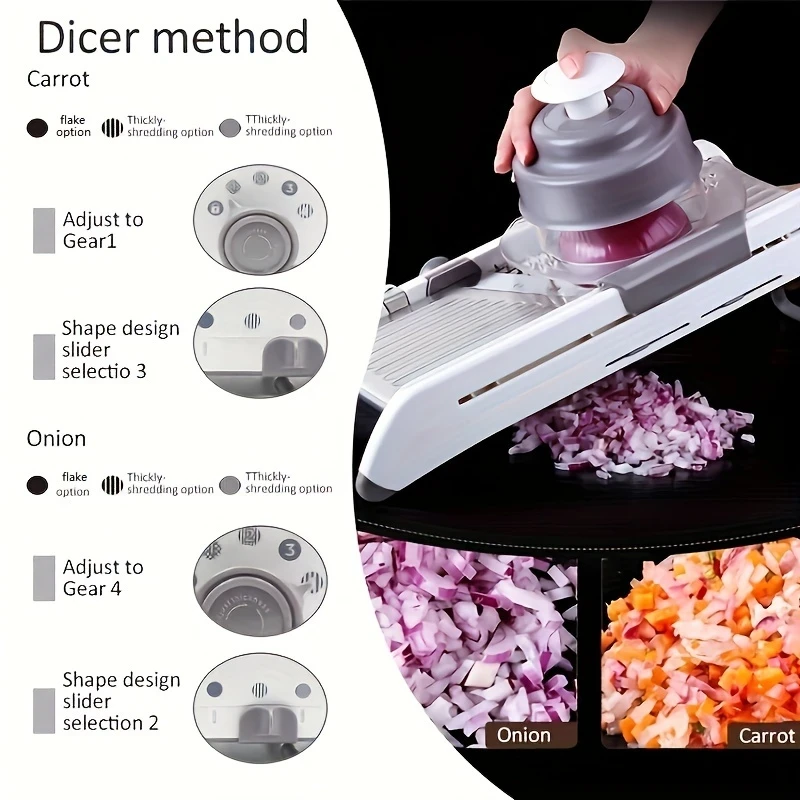 18 Types Adjustable Mandoline Slicer