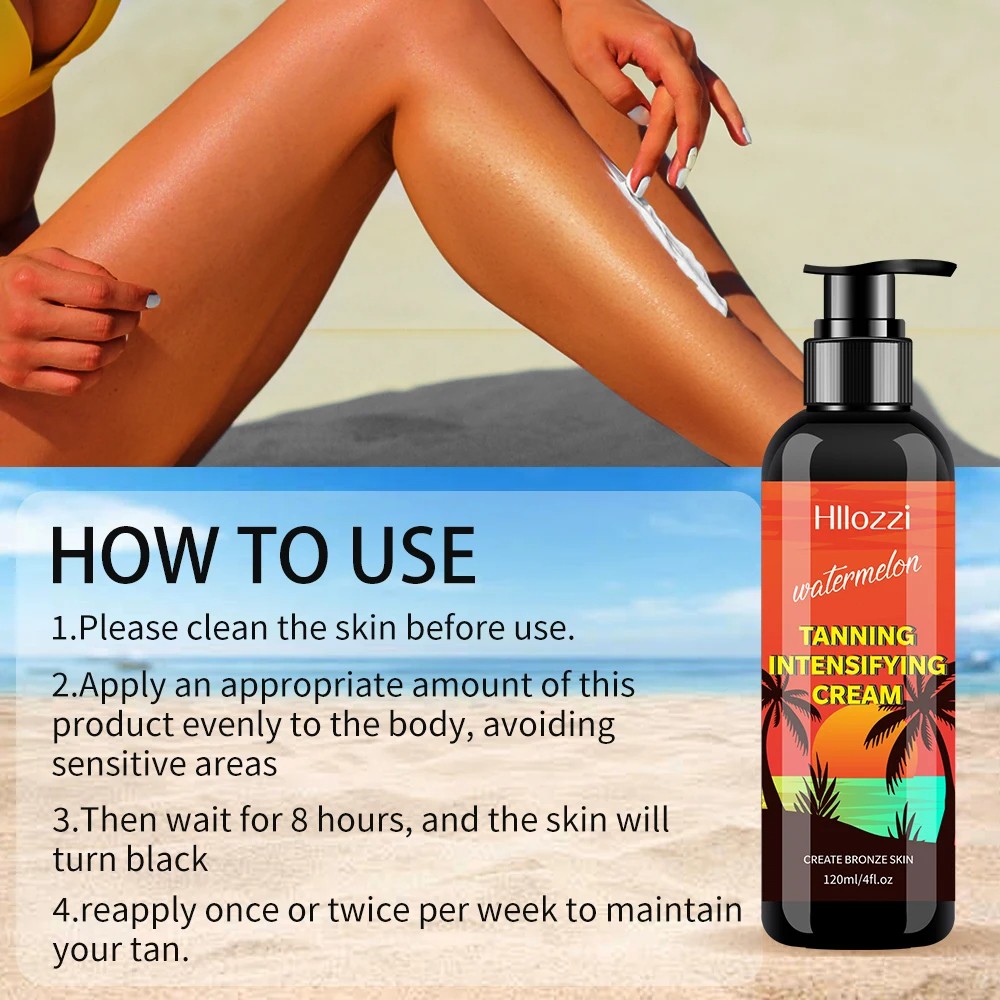 4fl.oz Watermelon Tanning Cream Waterproof Self-Tanning Cream for Long-Lasting Bronze Skin