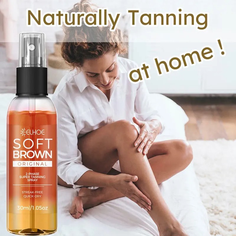 Wheat-Colored Tanning Spray  Sunbathing Aid for Gentle, Natural Tan Indoors & Outdoors