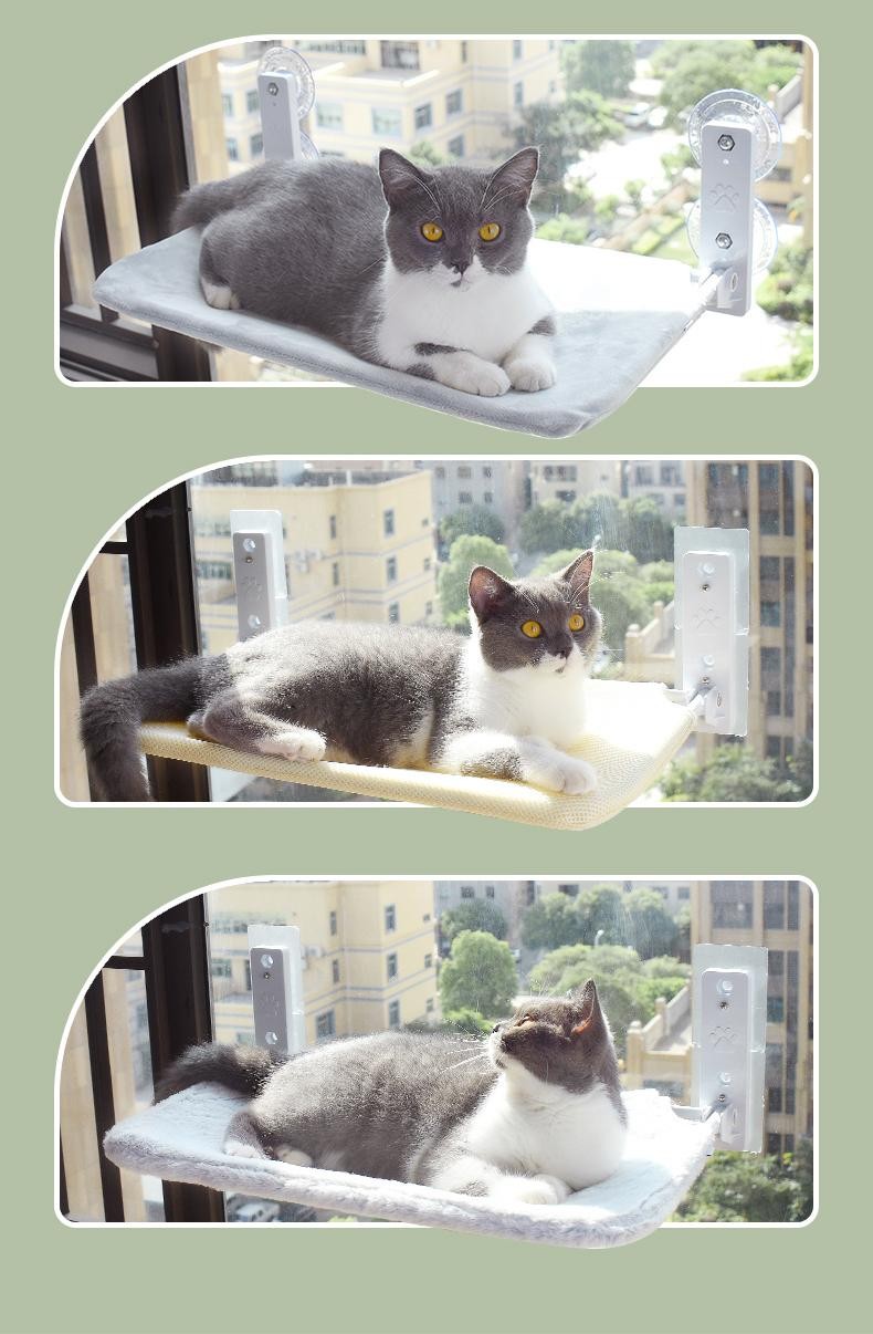 Foldable Cat Window Hammock with Strong Suction Cups