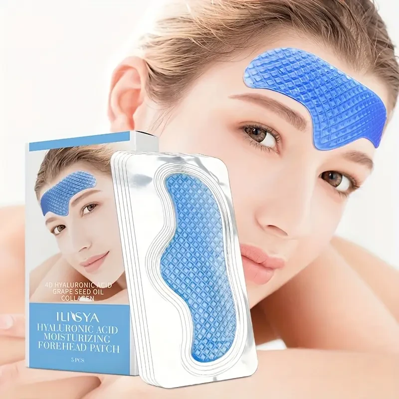 ILISYA Hyaluronic Acid & Collagen Forehead Face Masks, 5-Pack