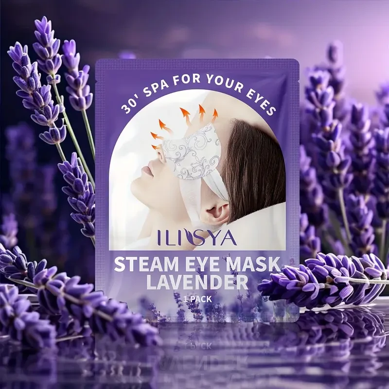 ILISYA Lavender Steam Eye Mask, 15 Bags, Individually Packaged