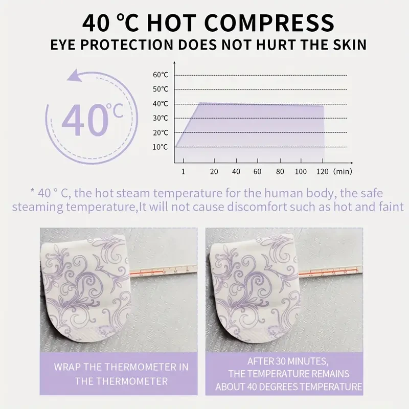 ILISYA Lavender Steam Eye Mask, 15 Bags, Individually Packaged