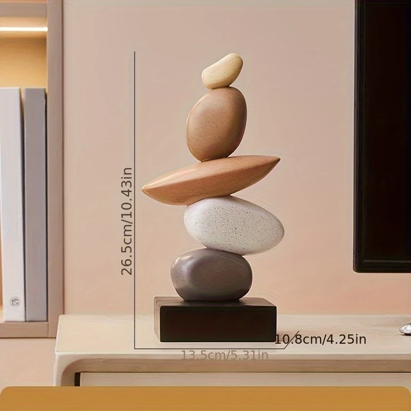 Resin Abstract Stone Knot Figurine - Decorative Centerpiece