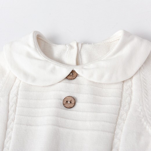 Spring And Autumn Doll Collar Twist Knitted Romper