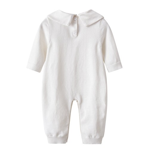 Spring And Autumn Doll Collar Twist Knitted Romper