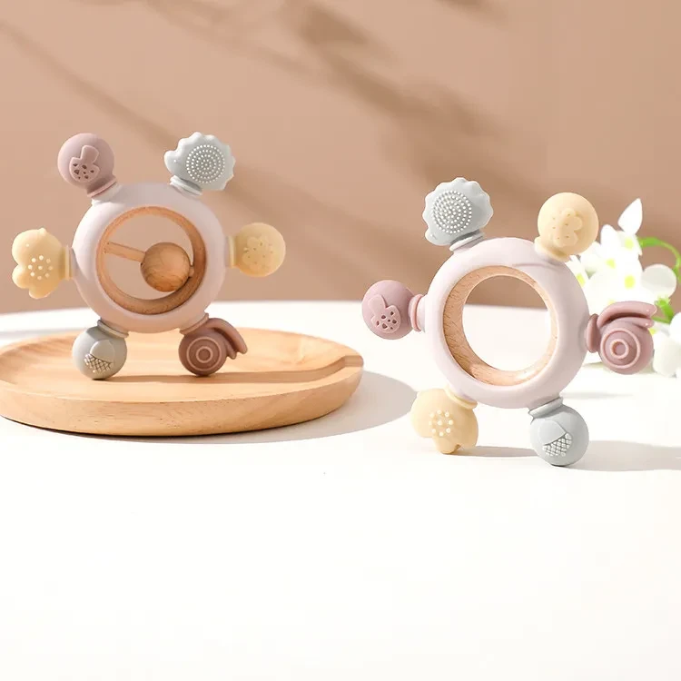 Silicone Teether Baby Molar Stick Toy