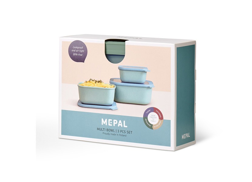 Cirqula Rectangle Large Set 3-Piece Nordic Sage  - Mepal