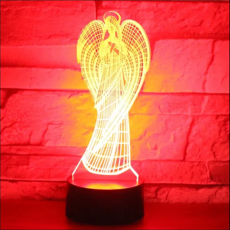 Christian Angel Led Colorful Color Changing 3D Night Light