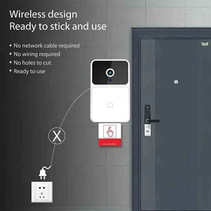 WIFI Doorbell Camera Plus - 480p Wireless Intelligent Video Doorbell with Night Vision