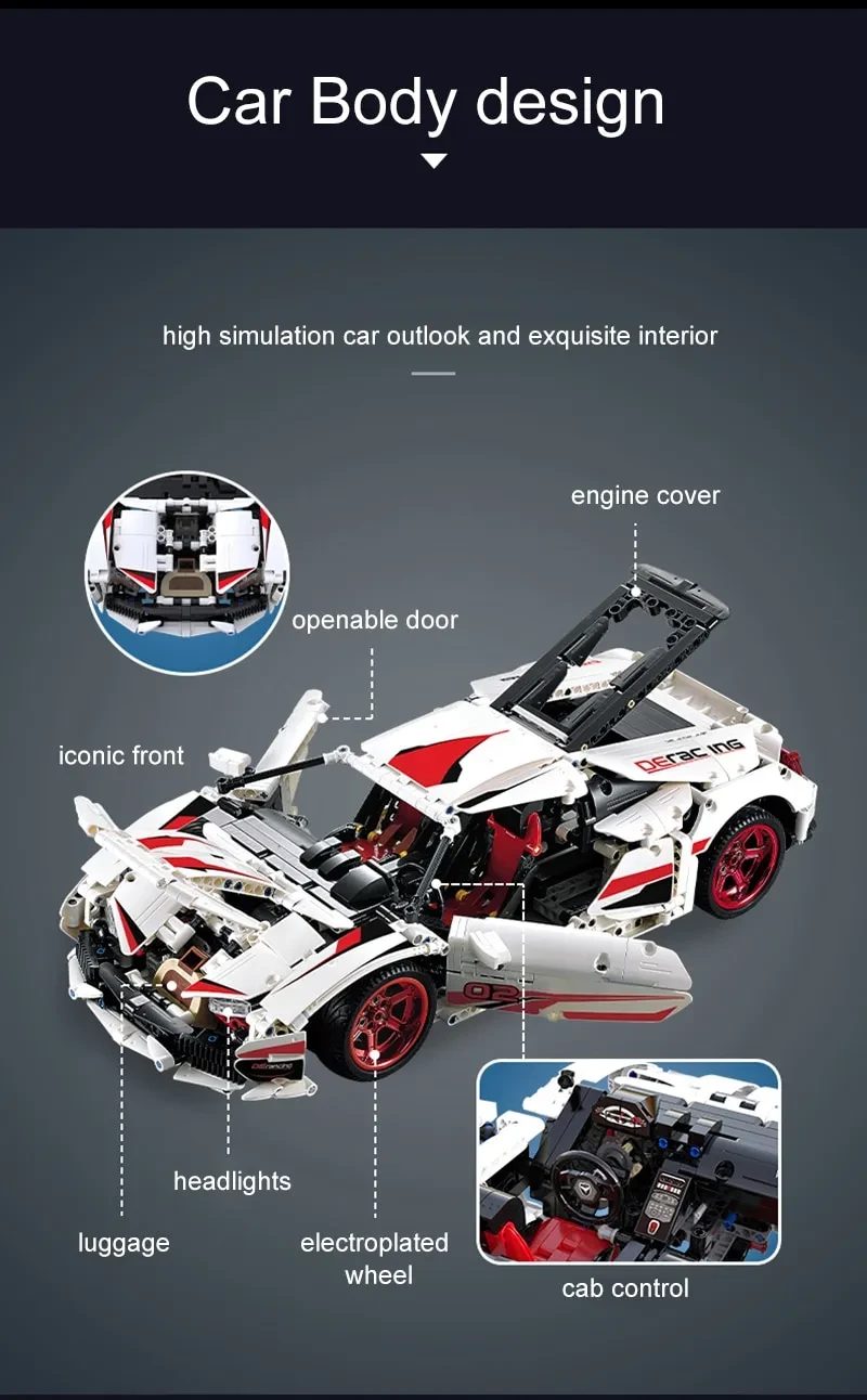 Lamborghini Intelligence Assembled Building Block Toy