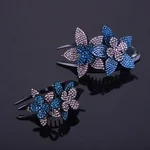 Rhinestone Double Flower Hair Clip