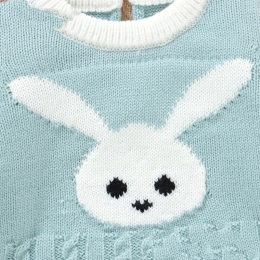 Infant Bunny Jacquard Triangle Rompers Romper