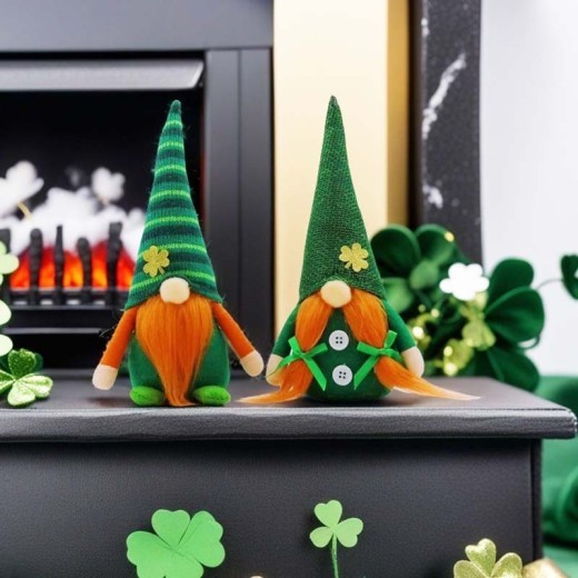 St Patrick's Day Green Hat Dwarf Doll