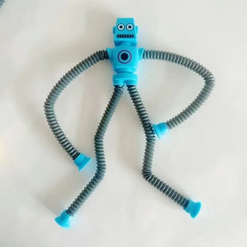 Blue Robot Stretching Tube Decompression Toy