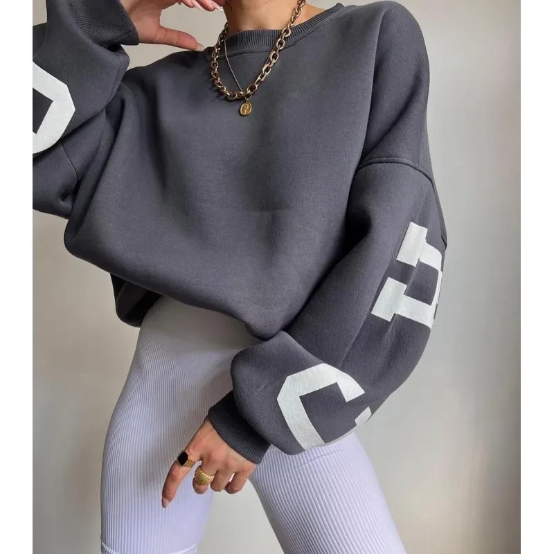 Women's Casual Fashion Print Thickened Versatile Top