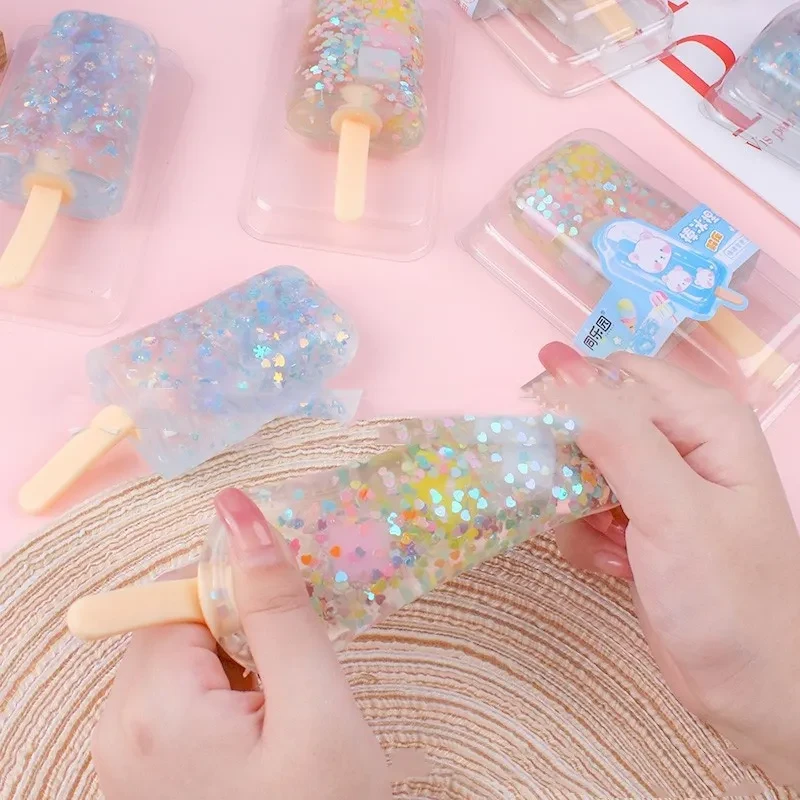 Popsicle Pinch Decompression Toy Schoolbag Pendant