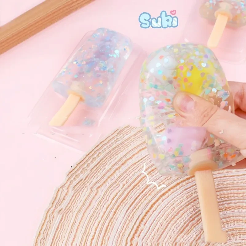 Popsicle Pinch Decompression Toy Schoolbag Pendant