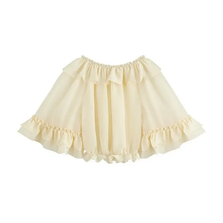 Lolita With Charlotte Female Puff Sleeve Short Sleeve Shirt Cabbage Cat And Love Letter Lo Black
