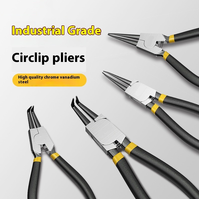 Industrial Super Hard Circlip Pliers 7-inch Auto Repair Tools