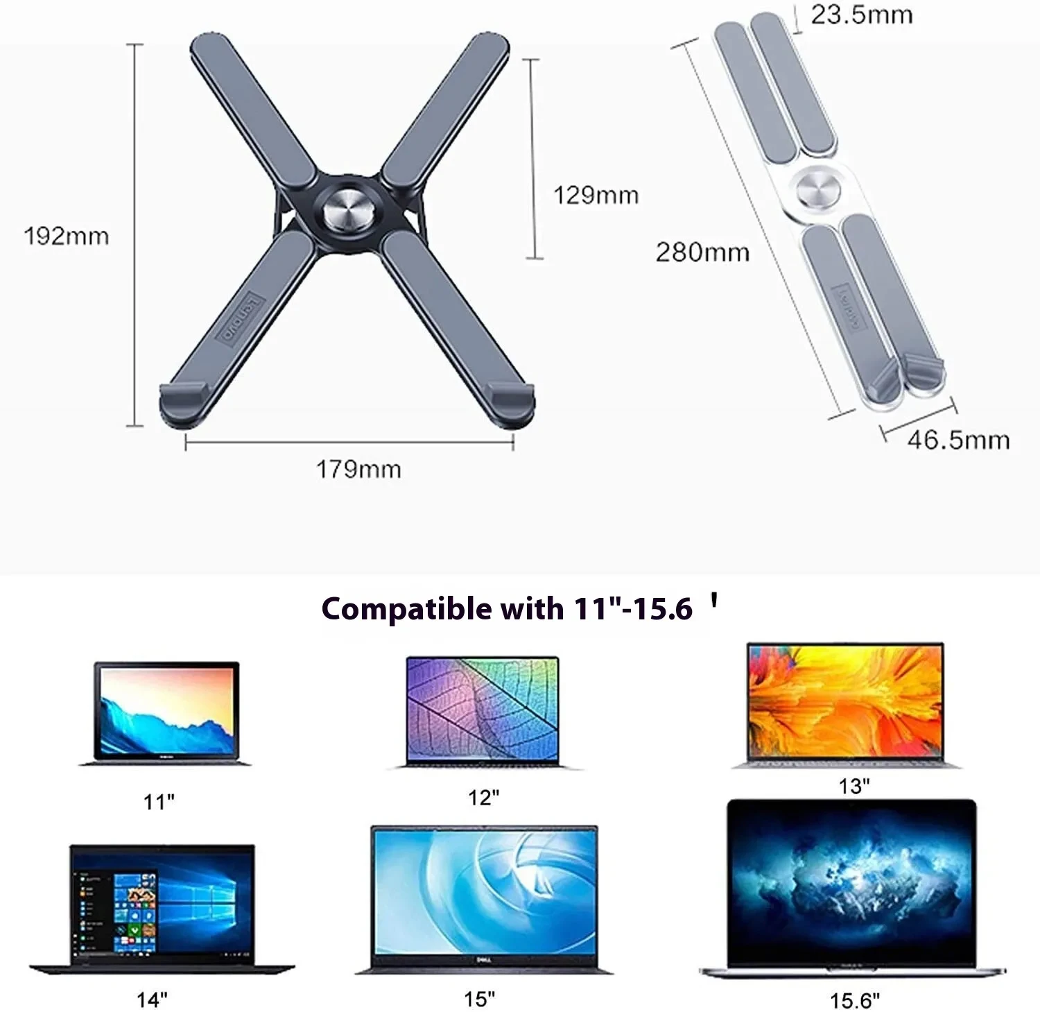 Laptop Bracket Foldable And Portable Bracket Aluminum Alloy Base Plate