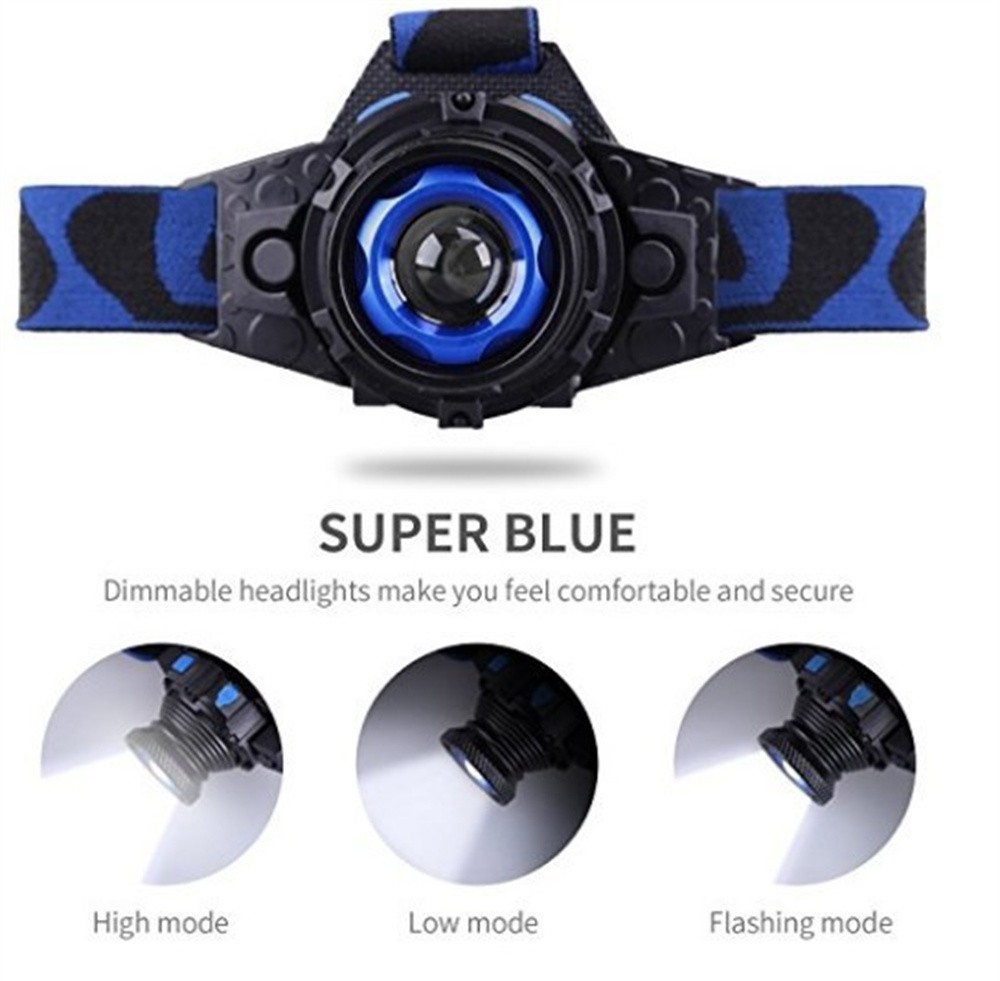 Built-in Polymer Rechargeable LED Headlamp Portable Head-mounted Focusing Outdoor Cycling Camping Major Headlamp