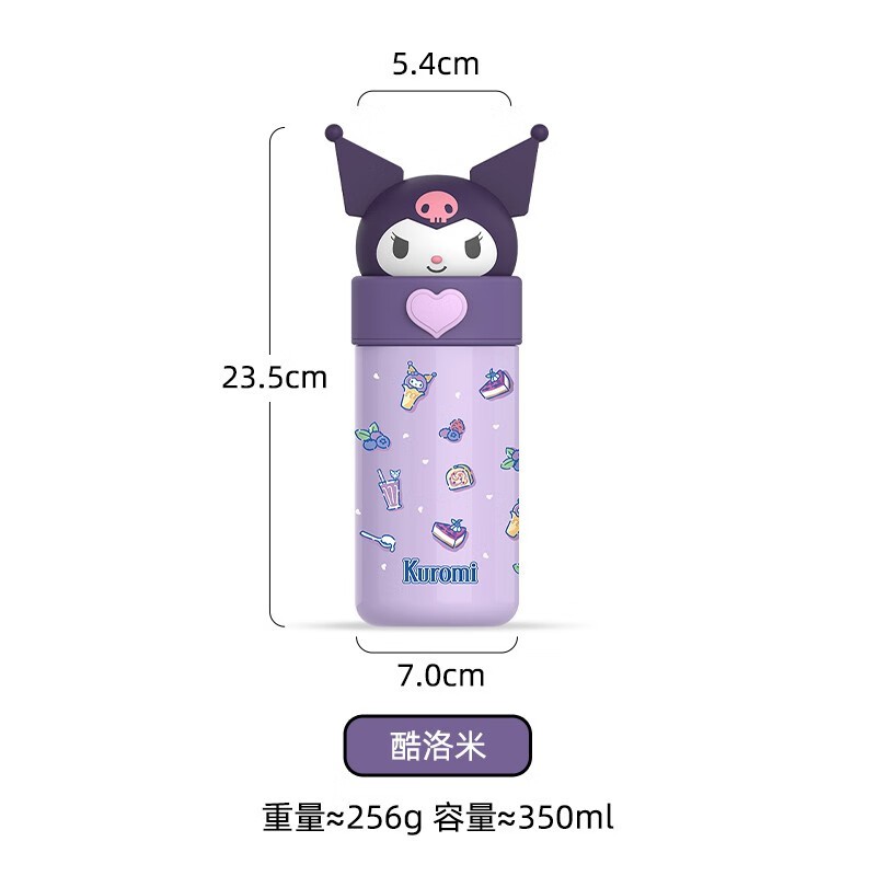 Sanrio Hello Kitty Water Cup 350ML – Kawaii My Melody Thermos Cup, Anime Cartoon Kuromi Juice Cup, Insulated Water Bottle for Kids