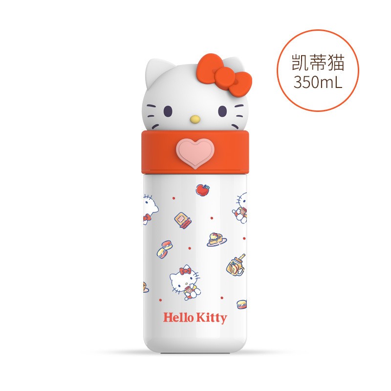 Sanrio Hello Kitty Water Cup 350ML – Kawaii My Melody Thermos Cup, Anime Cartoon Kuromi Juice Cup, Insulated Water Bottle for Kids