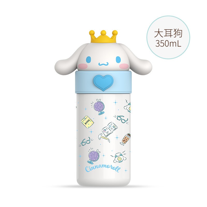 Sanrio Hello Kitty Water Cup 350ML – Kawaii My Melody Thermos Cup, Anime Cartoon Kuromi Juice Cup, Insulated Water Bottle for Kids
