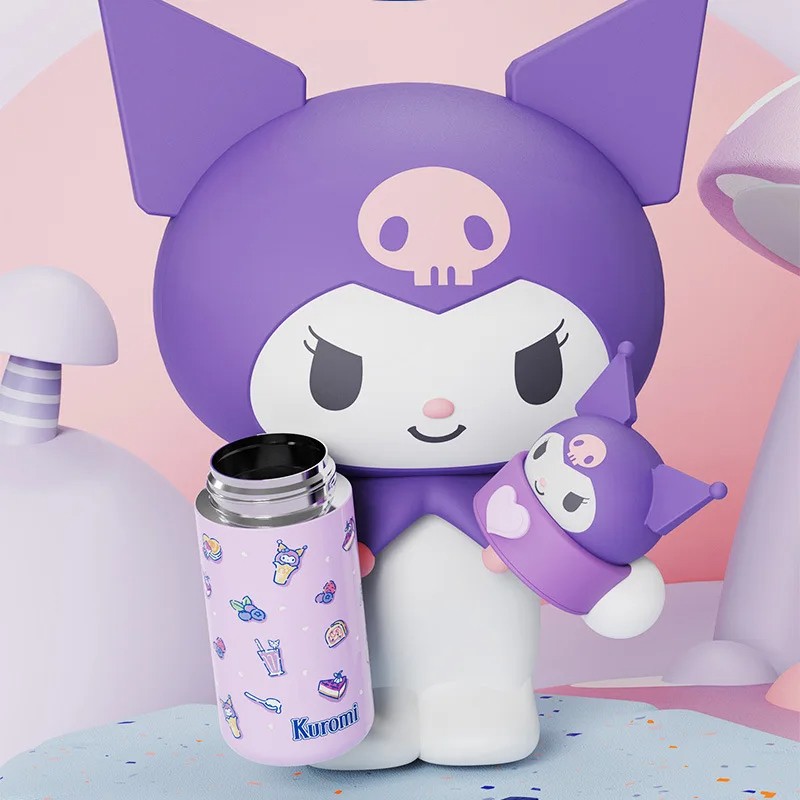 Sanrio Hello Kitty Water Cup 350ML – Kawaii My Melody Thermos Cup, Anime Cartoon Kuromi Juice Cup, Insulated Water Bottle for Kids