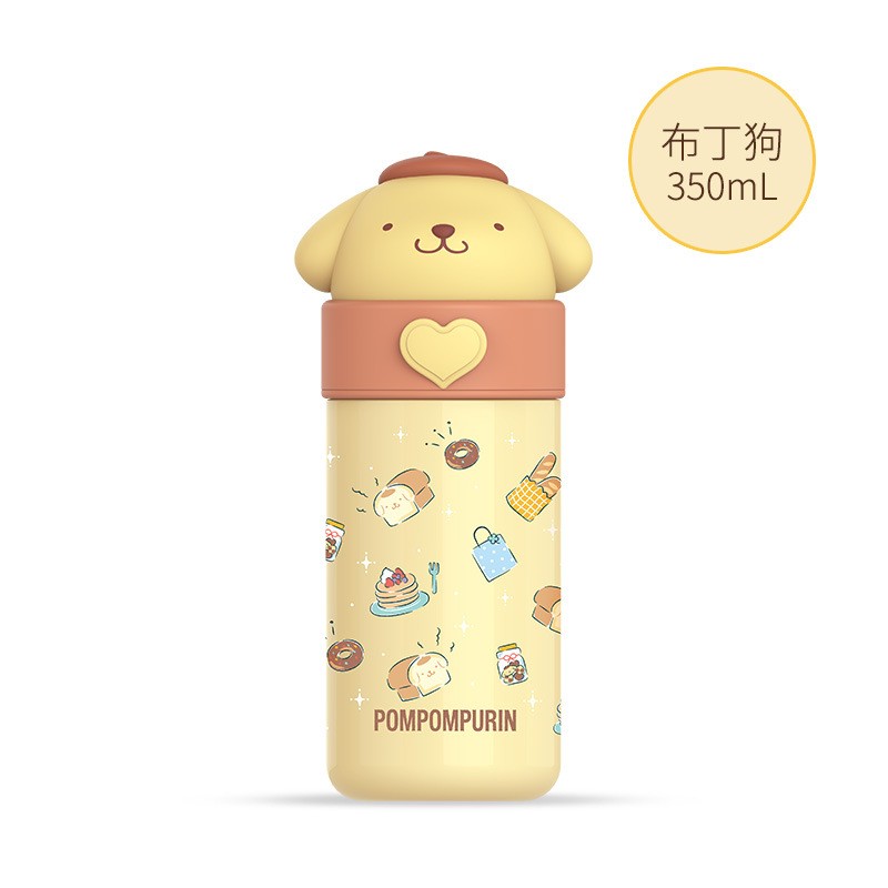 Sanrio Hello Kitty Water Cup 350ML – Kawaii My Melody Thermos Cup, Anime Cartoon Kuromi Juice Cup, Insulated Water Bottle for Kids