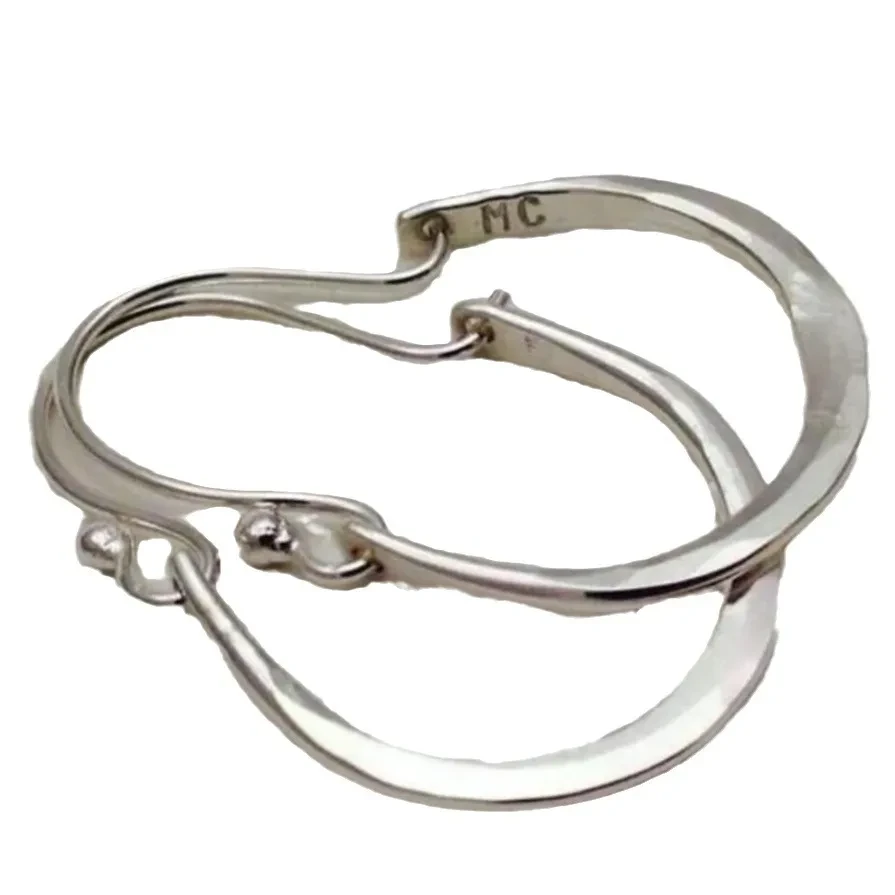 Simple Silver Artistic Chinese Style Creative Earrings