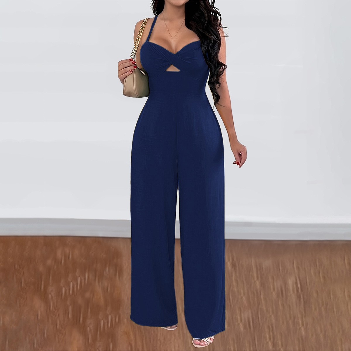 Red Backless Jumpsuit
