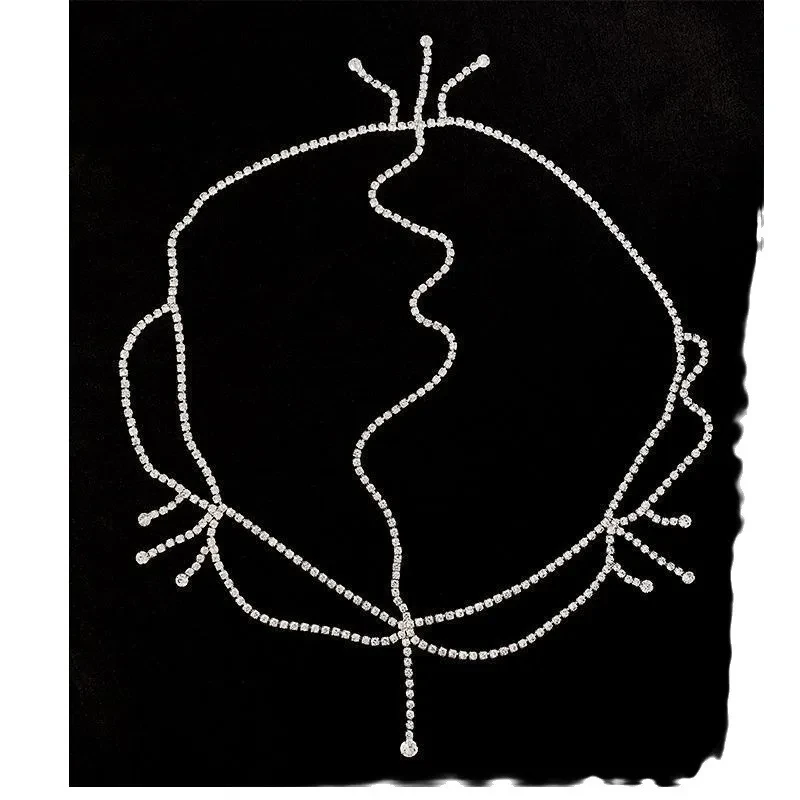 Ins Fashion New Water Diamond Forehead Chain