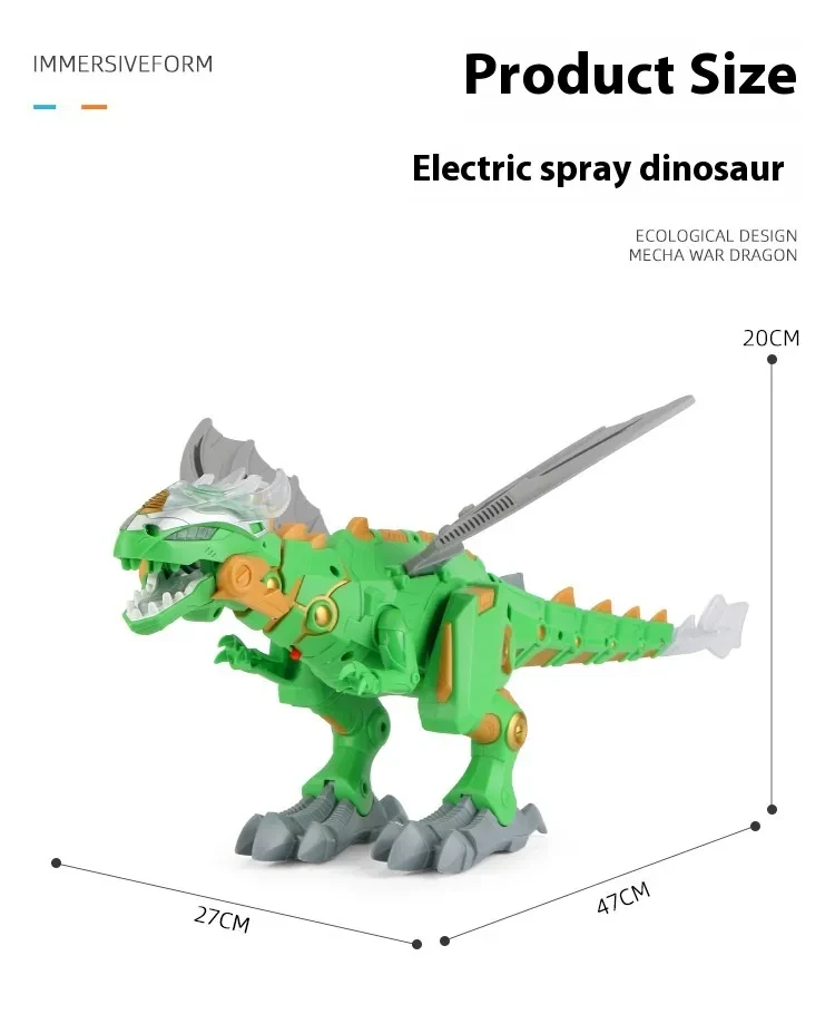 Blowing Fog Dragon Toy Electric Walking Dinosaur