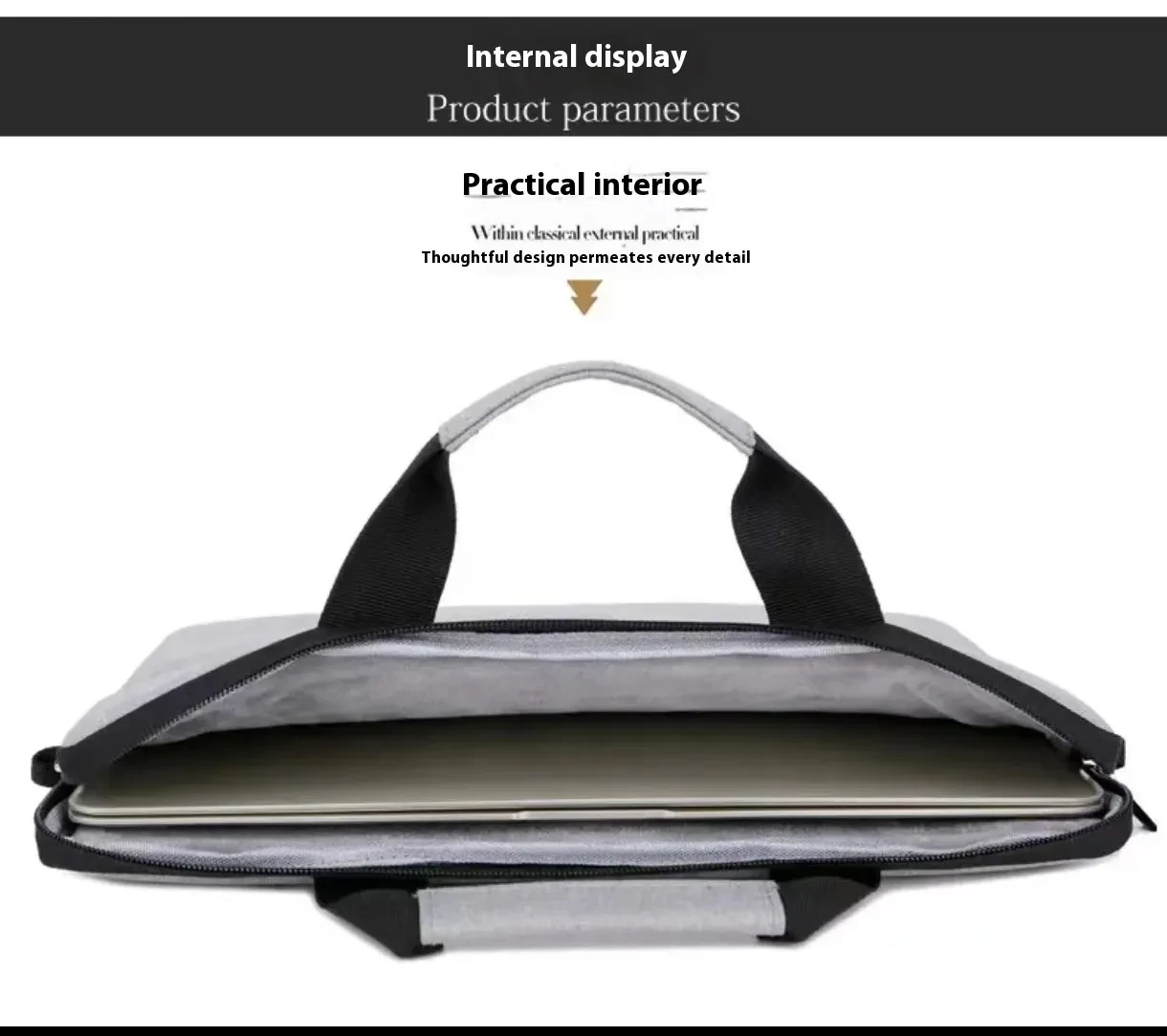 Lightweight Men's Laptop Bag With Inner Lining