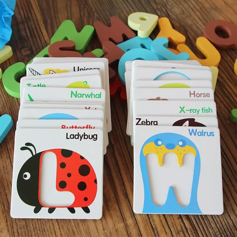 Building block alphabet puzzle toy