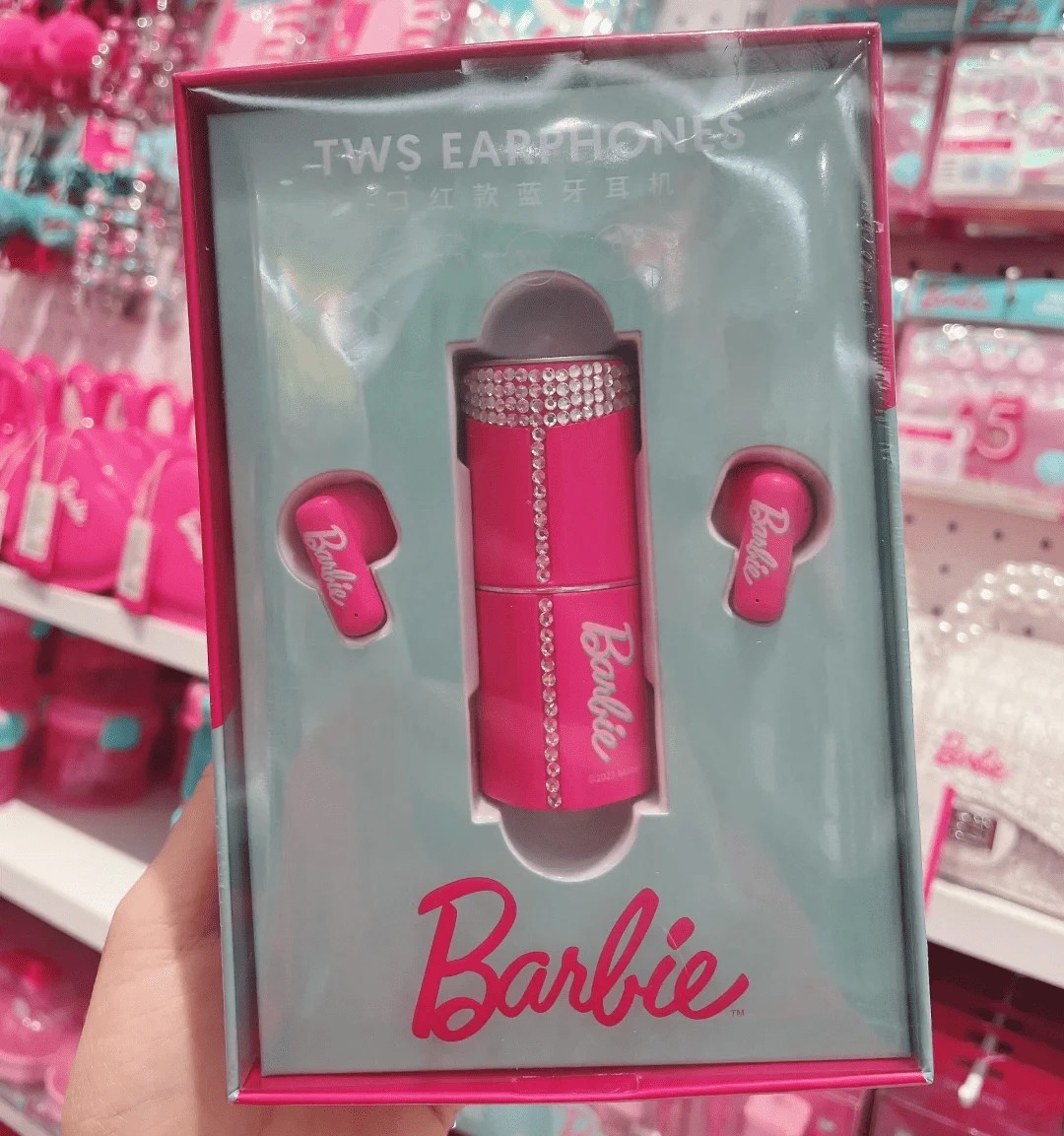 Genuine MINISO Barbie Series TWS Bluetooth Headphones – Pink Cute Creative Handbag Shape In-Ear Earplugs, Ideal Girls Holiday Gift
