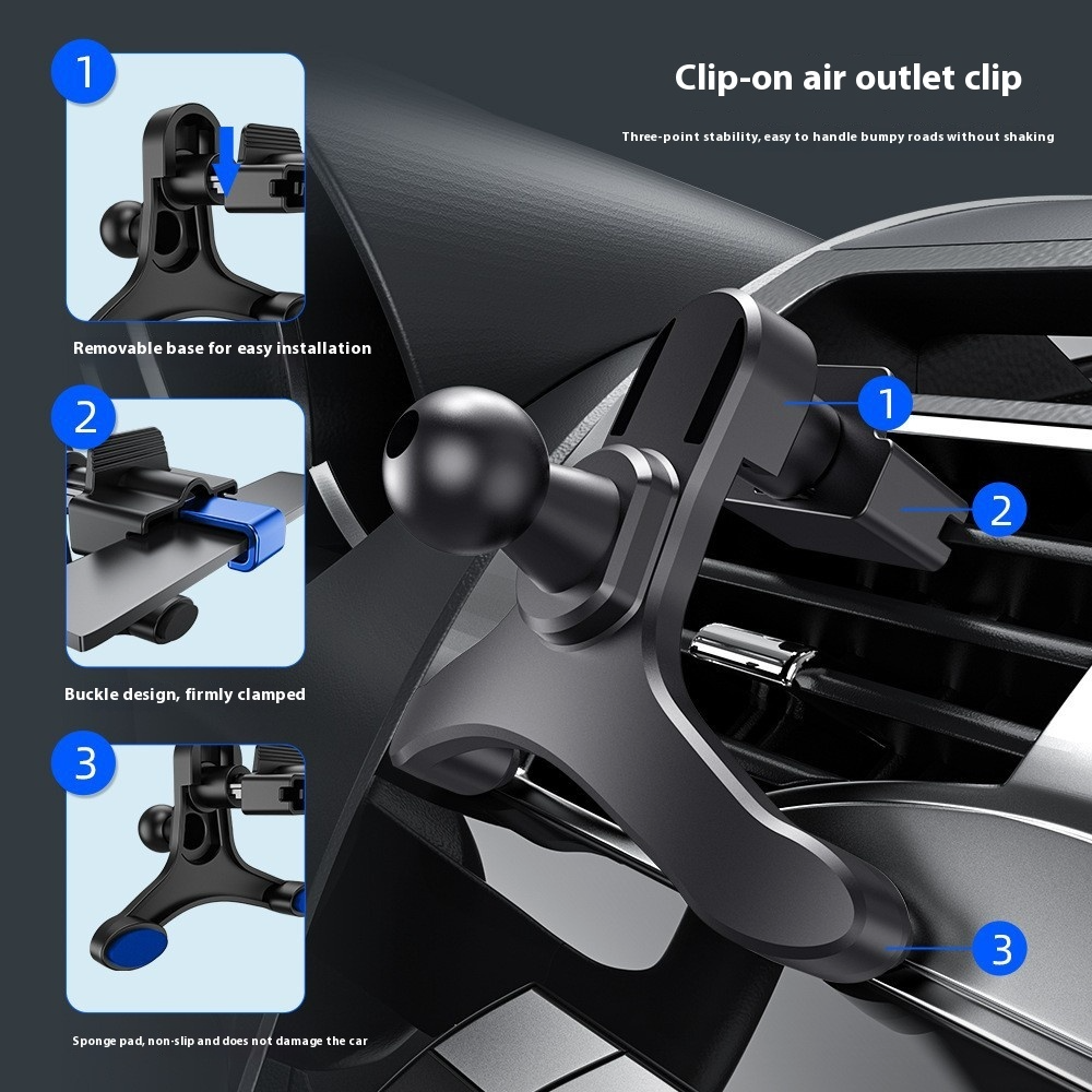 Multifunctional Carbon Fiber Car Vent Mobile Phone Bracket