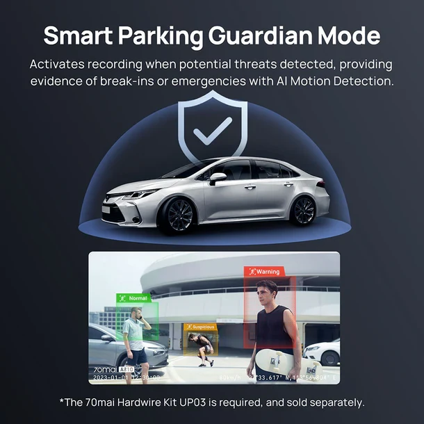 70mai Dash Cam 4K A810 with Sony STARVIS 2 IMX678, 4G LTE & Dual HDR Supported