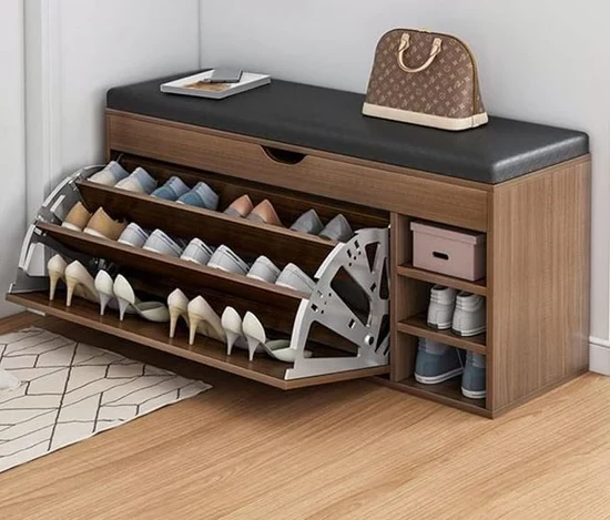 Shoe Cabinet and Accessories Brown & Gray SW010203