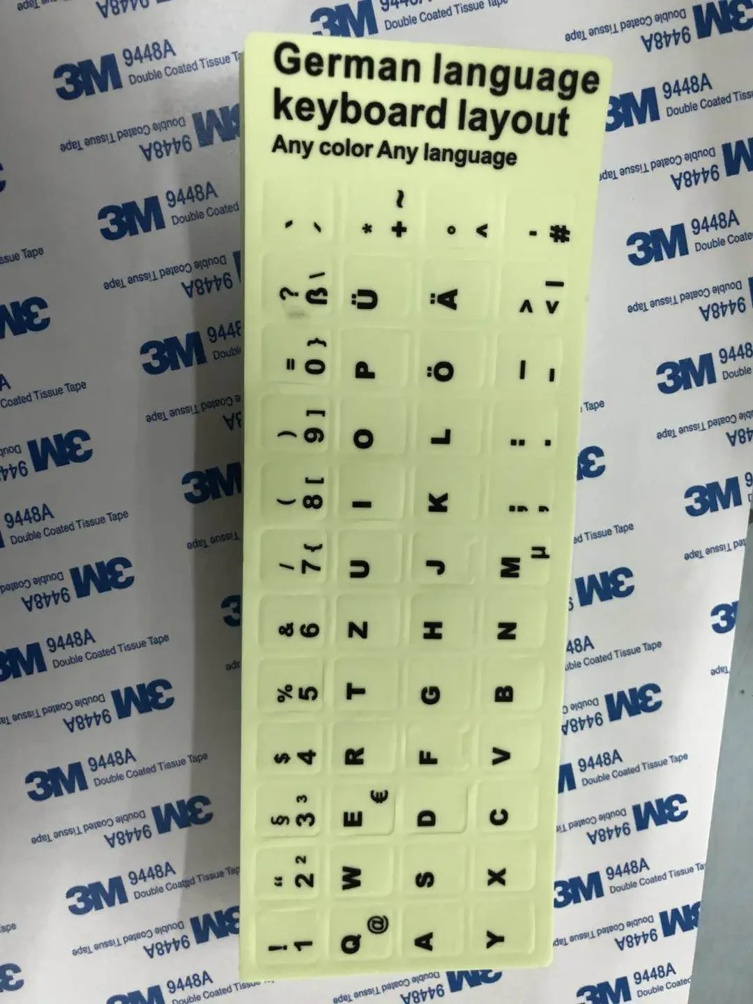 Glowing Keyboard Stickers Arabic Thai Hebrew French Italian German Desktop Laptop