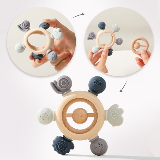 Baby's Molars Prevent Hand Sucking Silicone Yaoyaole Tableware Soothing Rattle Toys