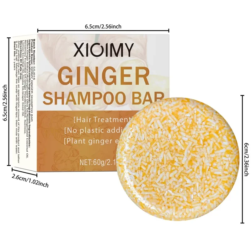 Xioimy 60g Ginger Shampoo Bar