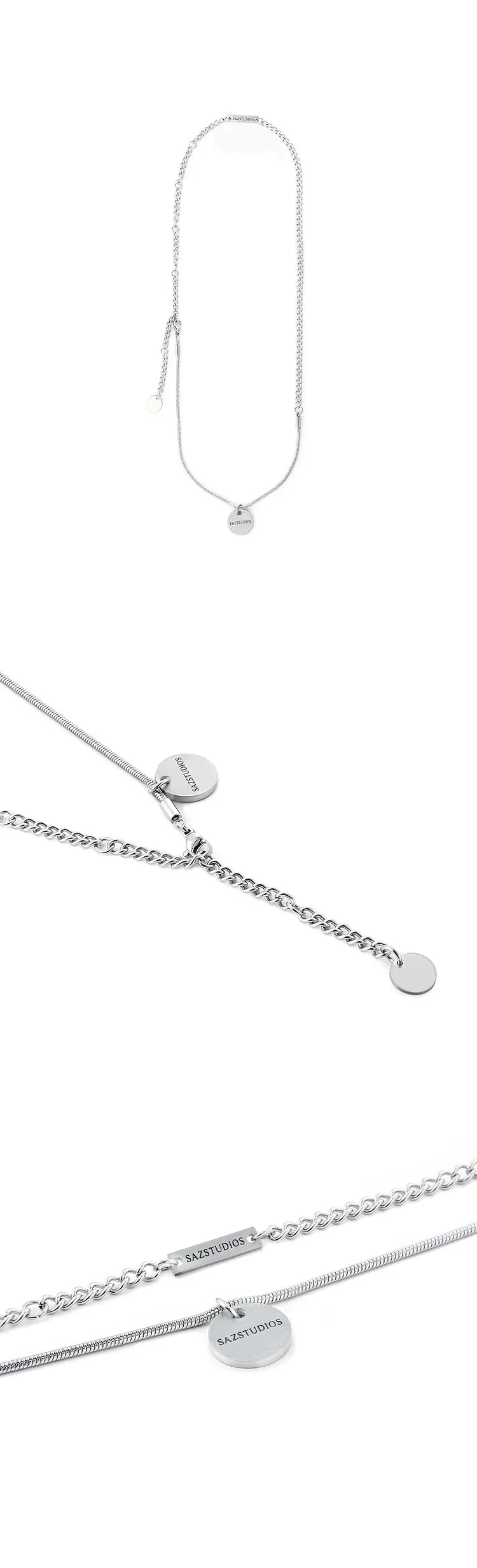 Xiaoyuan Brand Steel Neutral Minimalist Necklace