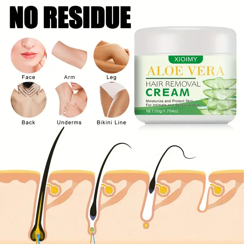 2pcs XIOIMY Aloe Vera Hair Removal Cream