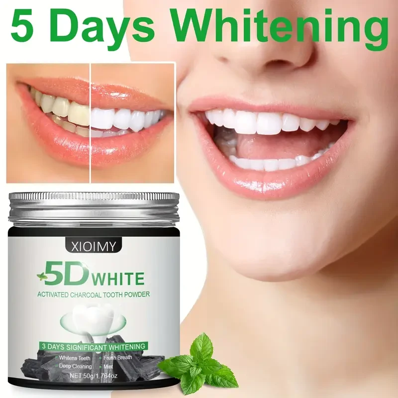 2pcs activated carbon teeth whitening powder