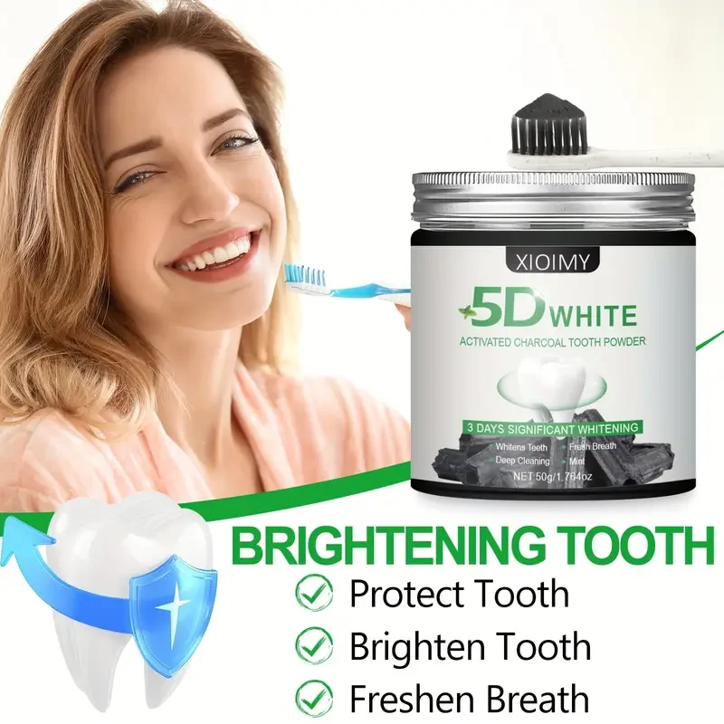 2pcs activated carbon teeth whitening powder