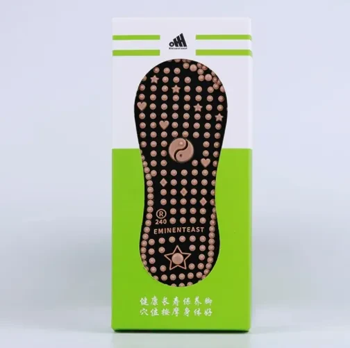 Creative Home Use Combed Cotton Acupoint Massage Socks Black
