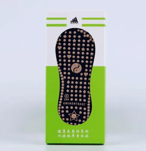Creative Home Use Combed Cotton Acupoint Massage Socks Blue